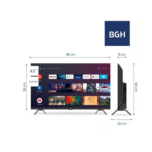 TV BGH 43" SMART B4322FS5A/B4325F5A ANDROIDE - Imagen 2
